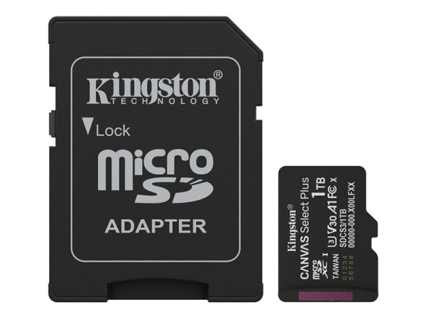 Kingston Canvas Select Plus 1 TB MicroSDXC (schwarz, UHS-I