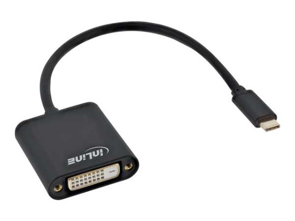 InLine USB Display Konverter, USB Typ-C Stecker zu DVI Bu.