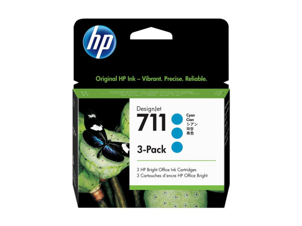 Hewlett-Packard Tinte cyan CZ134A 3er-Pack Tinte Cyan 87 ml