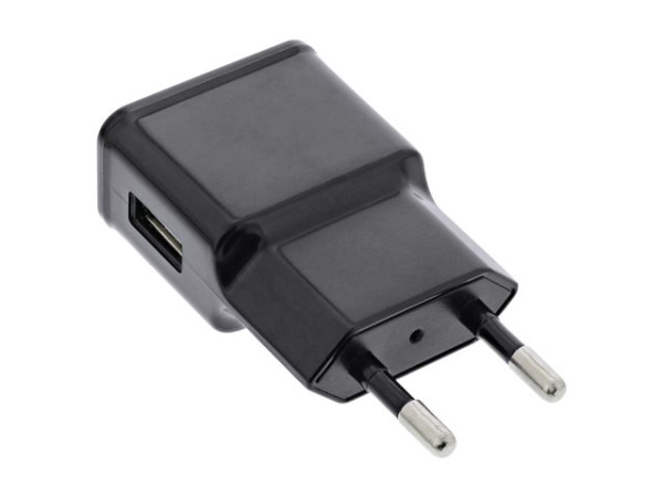 InLine USB Ladegerät Single, Netzteil, Stromadapter, black
