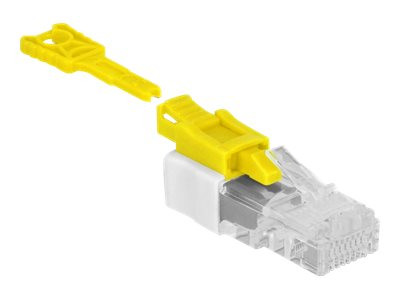 DeLOCK RJ45 Port Blocker | Set mit 5 Stück weiß/gelb