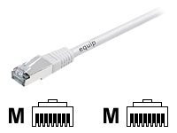 Patchkabel equip RJ45 S/FTP Cat6A 5.00m weiss (SSTP)PIMF HF