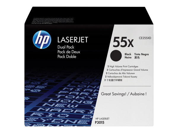 Toner HP CE255XD ca.12500 Seiten schwarz Doppelpack