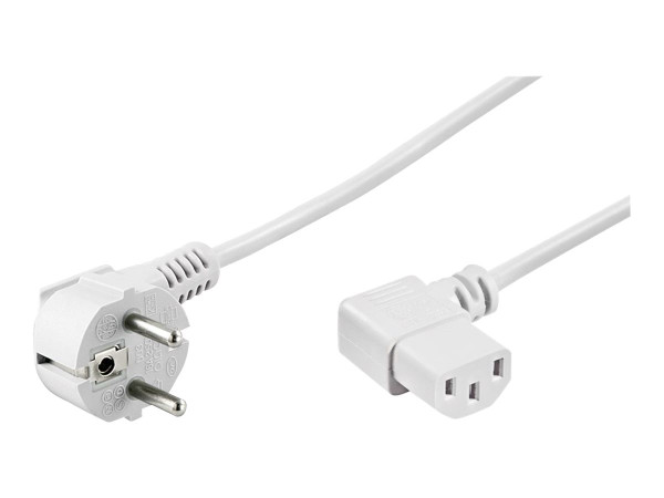 Goobay NK 102 W-500 5m WEISS Netzkabel abgew. Schutzkon