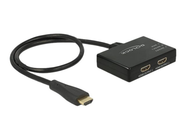 DeLOCK Splitter 1xHDMI in>2xHDMI out 4K schwarz,