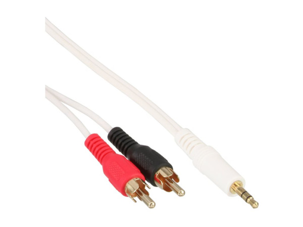 InLine® Cinch/Klinke Kabel, 2x Cinch Stecker an 3,5mm