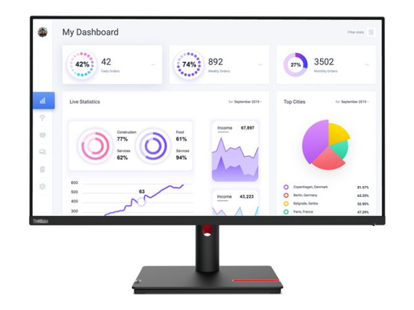 Lenovo ThinkVision T32p-30 (80 cm (32 Zoll), schwarz,