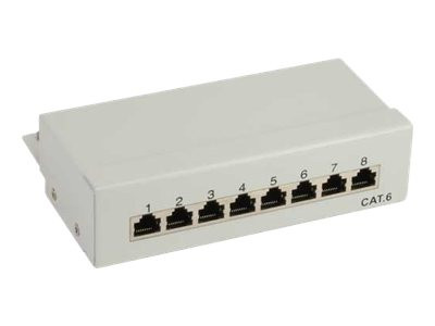 InLine® Patchfeld Cat.6, 8-fach, Desktop, beige