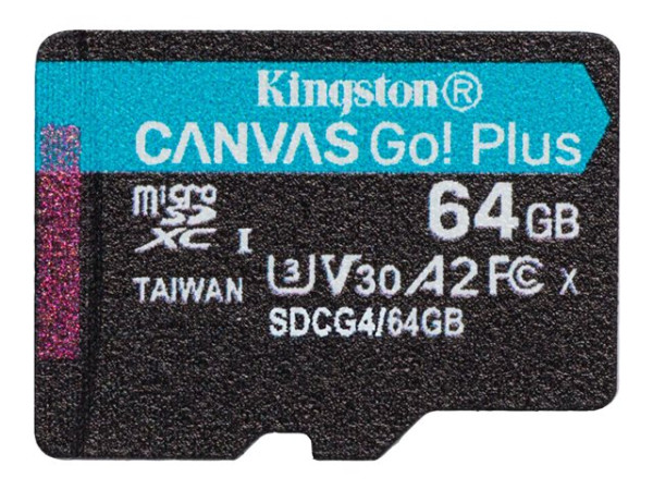 Kingston Canvas Go! Plus 64 GB microSDXC (schwarz, UHS-I