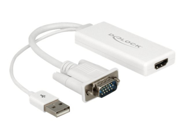 DeLOCK Adapter VGA + Audio zu HDMI, Kabel Adapter