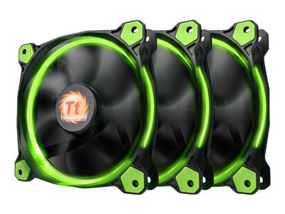 Thermaltake TT Riing 12 LED Green 3er Set 120x120x25 | 3er