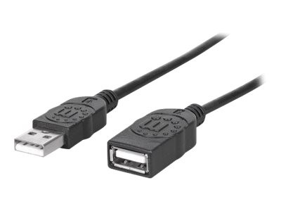 USB-Verl?ngerung Manhattan USB 2.0 A -> A St/Bu 1.8m sw