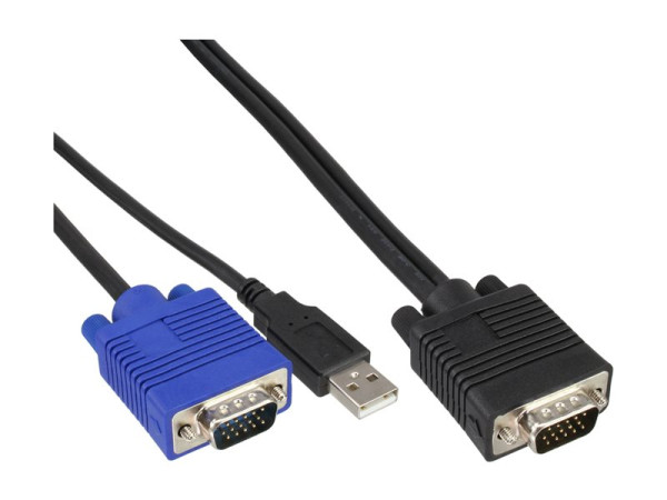 InLine® KVM Kabelsatz, USB, für 19" KVM Switch, Länge 1,8m