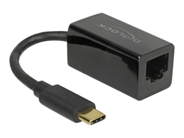 DeLOCK USB 3.1 mit USB C St> RJ45 Bu bk schwarz,