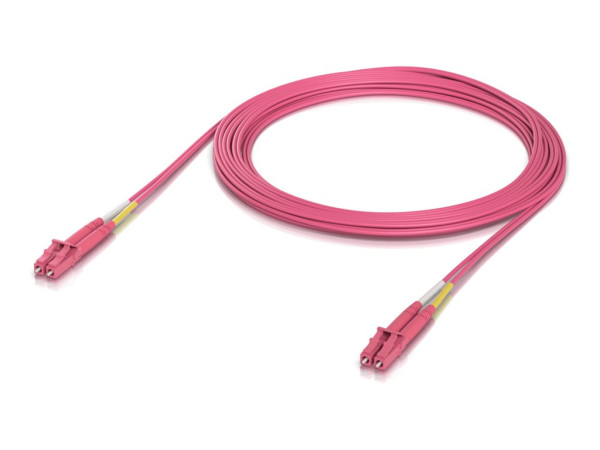Ubiquiti OM4 Duplex LC-LC UPC Glasfaser-Patchkabel (rosa, 5