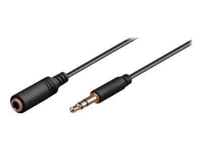 Kabel 3,5mm Klinke Verlängerung 2m schwarz 3-pin Stereo