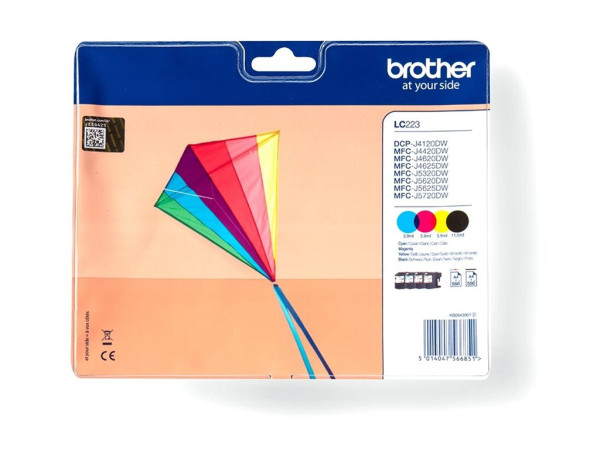 Brother Tinte ValuePack LC223VALBPDR Tinte Schwarz, Gelb,