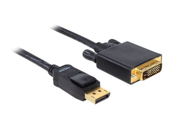 Kabel Displayport 20pol. Stecker -> DVI-D Stecker 2,0m Deloc