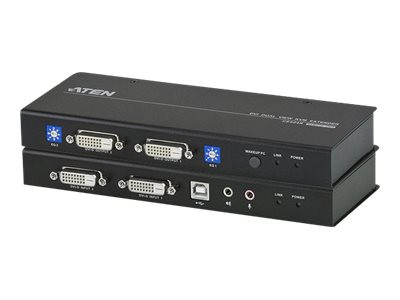 ATEN CE604 DVI Dual View KVM Extender PC-Fernsteuerung bis