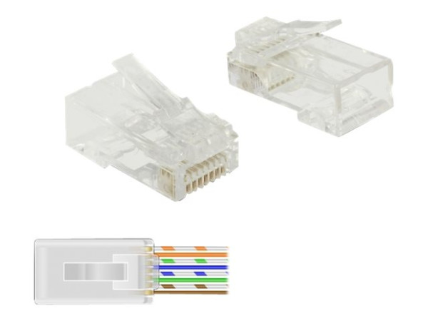 DeLOCK RJ45 Crimp+Cut St Cat.6 UTP 20x