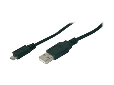 Kabel USB St."A"=>St."Micro-B" 5-pol 3,0m Flachband, Inlin