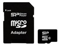 Micro SDCard 16GB Silicon Power SDHC Cl.10 w/adaptor Reta