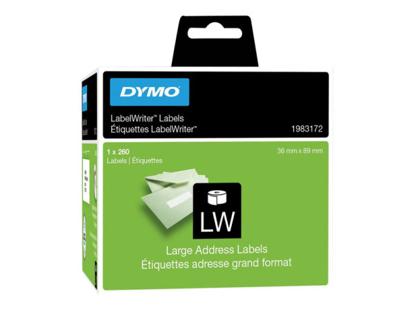 Dymo LW-Adress-Etiketten wh 36x89mm 36x89 mm, 260