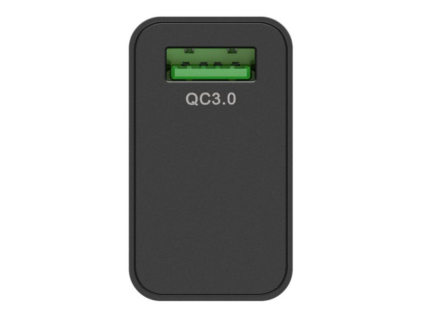 Goobay USB Schnellladegerät QC3.0 (18W) schwarz (schwarz,