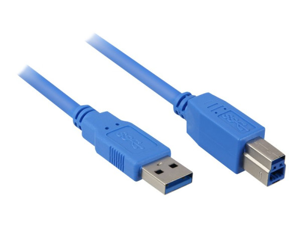 Sharkoon Kabel USB 3.0 Stecker A - Stecker B 1 Meter USB-A