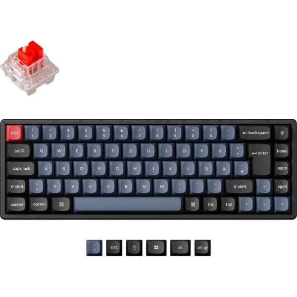 Keychron K6 Pro (schwarz/blaugrau, DE-Layout, Keychron K