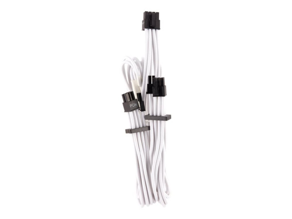 Corsair Split PCIe Cable 2 Conn. wh weiß, mit