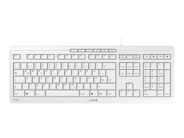 Cherry STREAM Keyboard white weiß/grau