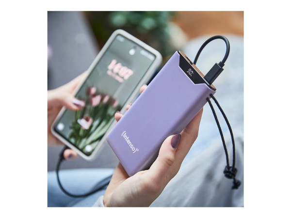 Intenso Powerbank F20000 Purple (lila, 20.000 mAh, PD 3.0,