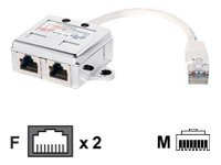 Netzwerkinstallation T-Adapter CAT 5e Ethernet/Ethernet,