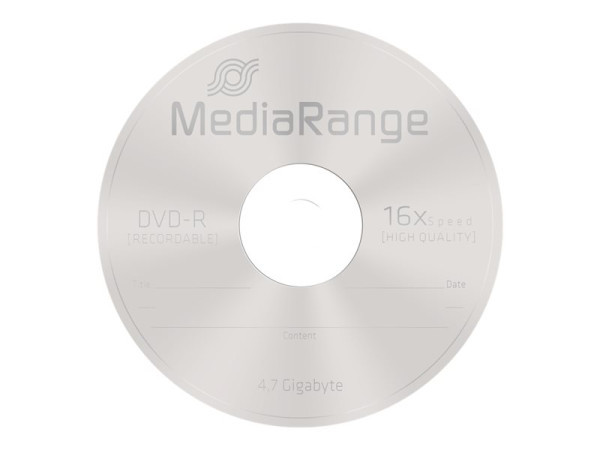 DVD-R MediaRange 4.7GB 25pcs Spindel 16x