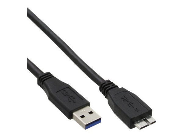 InLine® USB 3.0 Kabel, A an Micro B, schwarz, 5m