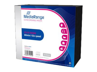 MediaRange CD-R 700 MB, CD-Rohlinge 52fach, 10 Stück Nein