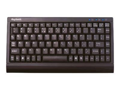 Tastatur KeySonic Mini ACK-595 C+ PS2 Schwarz