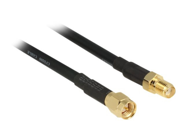 Delock WLAN-Antennenkabel, RP-SMA-St. -> RP-SMA-Bu., 15m