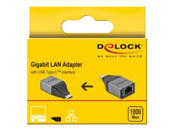 DeLOCK USB-C >Giga LAN 10/100/1000 Mbps | 64118