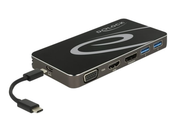 DeLOCK USB DS 4K HDMI+DP/VGA/USB/PD 3,0