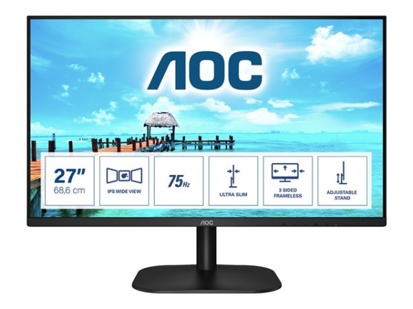 AOC 27 L 27B2H schwarz, FullHD, IPS, 75 Hz 69 cm (27") FHD