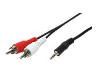 LogiLink Audio cable 1x 3,5mm male to 2x Cinch male, 1,5m