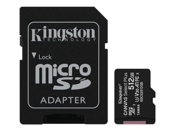 Kingston MicroSD512GB Canvas Select+ SDCS2 KIN schwarz,