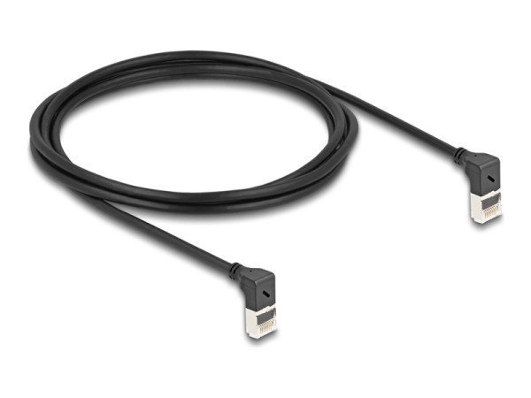 DeLOCK Patchkabel RJ-45 Cat.6a S/FTP, Slim 90Âø gewinkelt