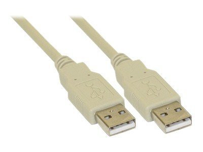 InLine® USB 2.0 Kabel, A an A, beige, 3m