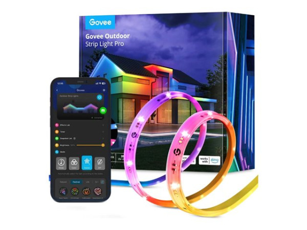 Govee RGBICWW LED-Lichtstreifen für den Außenbereich (10