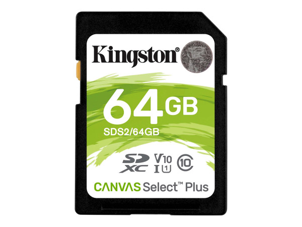 Kingston SD 64GB Canvas Select + UHS-I U3 KIN schwarz,