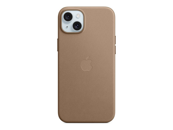 Apple Feingewebe Case mit MagSafe (taupe, iPhone 15 Plus)