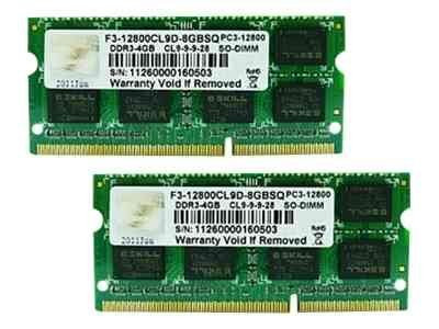 8192 MB G.Skill SO-DIMM 8 GB DDR3-1600 Kit